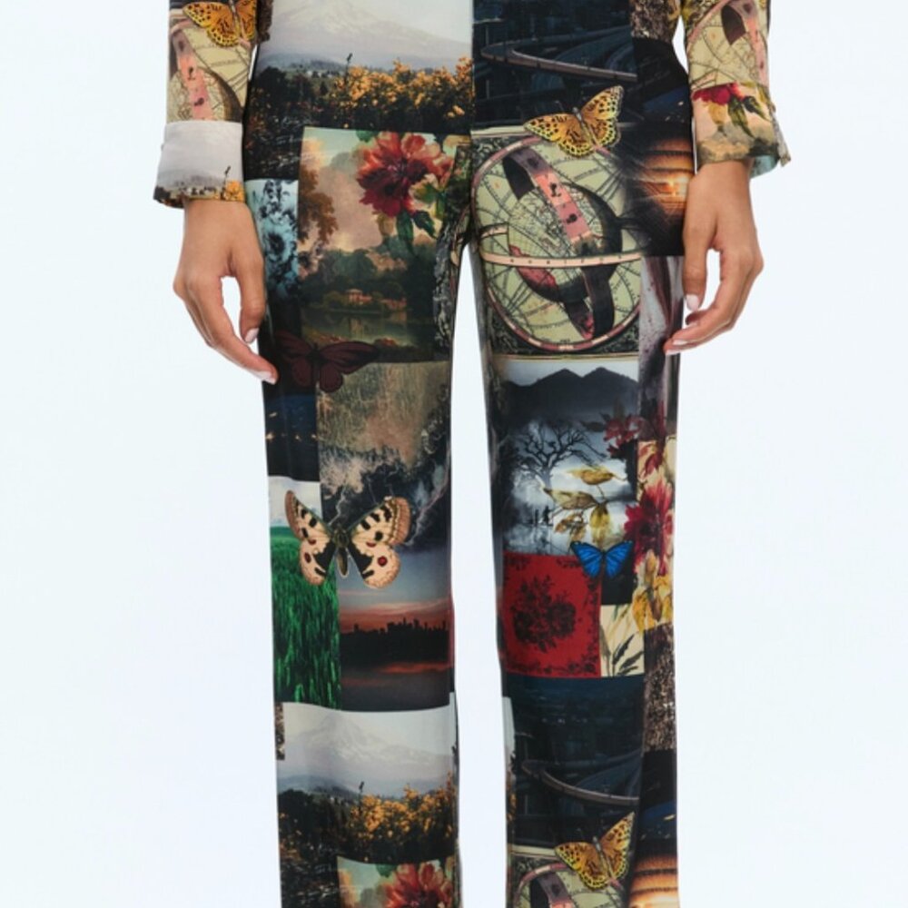 Alice + Olivia Livi Photograph Print Trousers